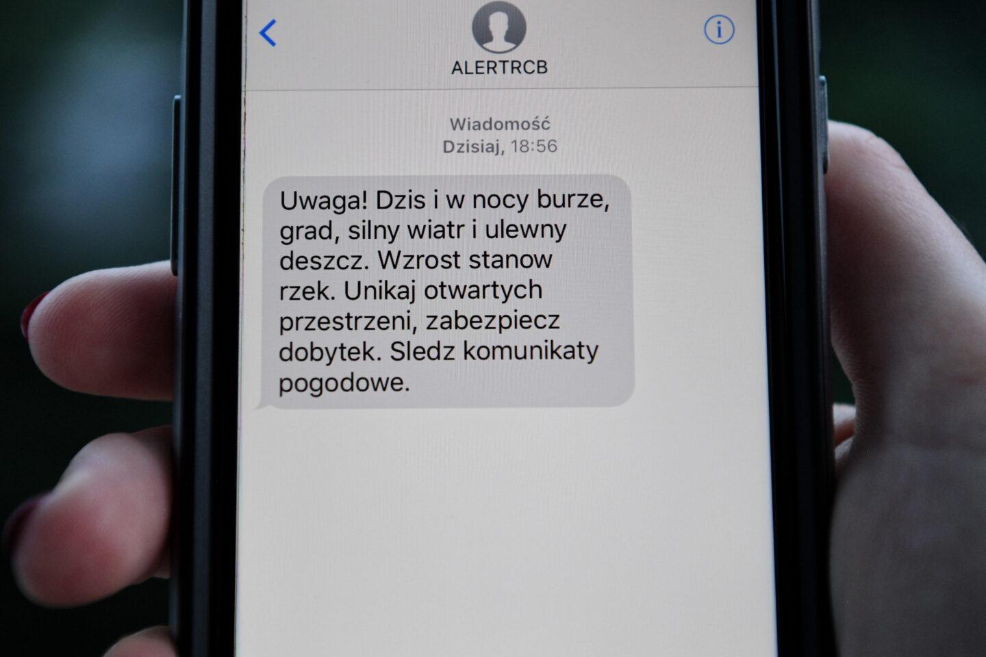 ostrzeżenie RCB
