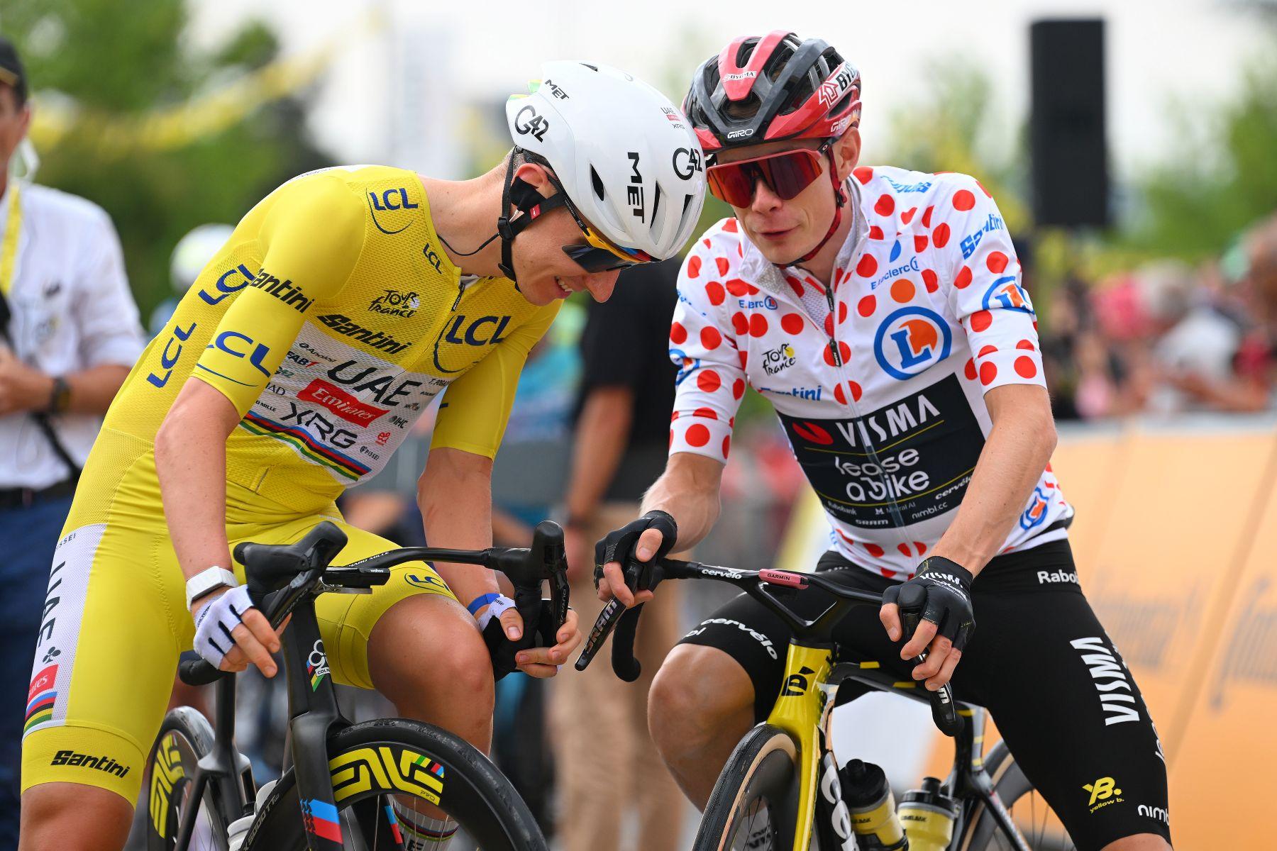 Tadej Pogacar i Jonas Vingegaard, mistrzowie Tour de France w ostatnich latach.