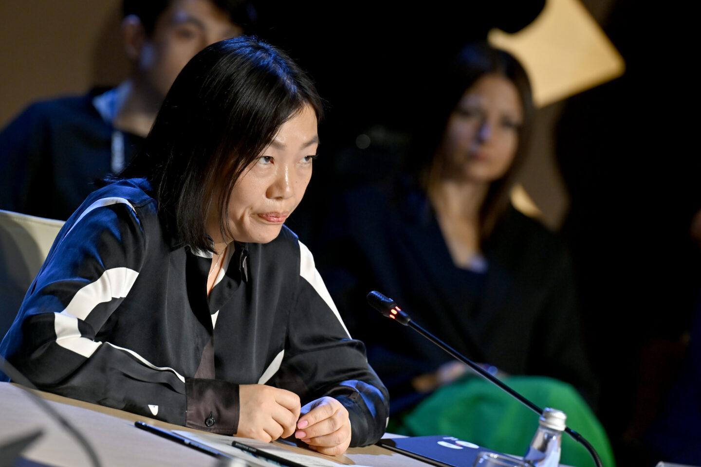 Tatiana Kim, założycielka i szefowa Wildberries, podczas Dnia Gospodarki Platformowej w Rosyjskim Centrum Narodowym w Moskwie w 2025 r.