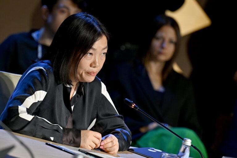 Tatiana Kim, założycielka i szefowa Wildberries, podczas Dnia Gospodarki Platformowej w Rosyjskim Centrum Narodowym w Moskwie w 2025 r.