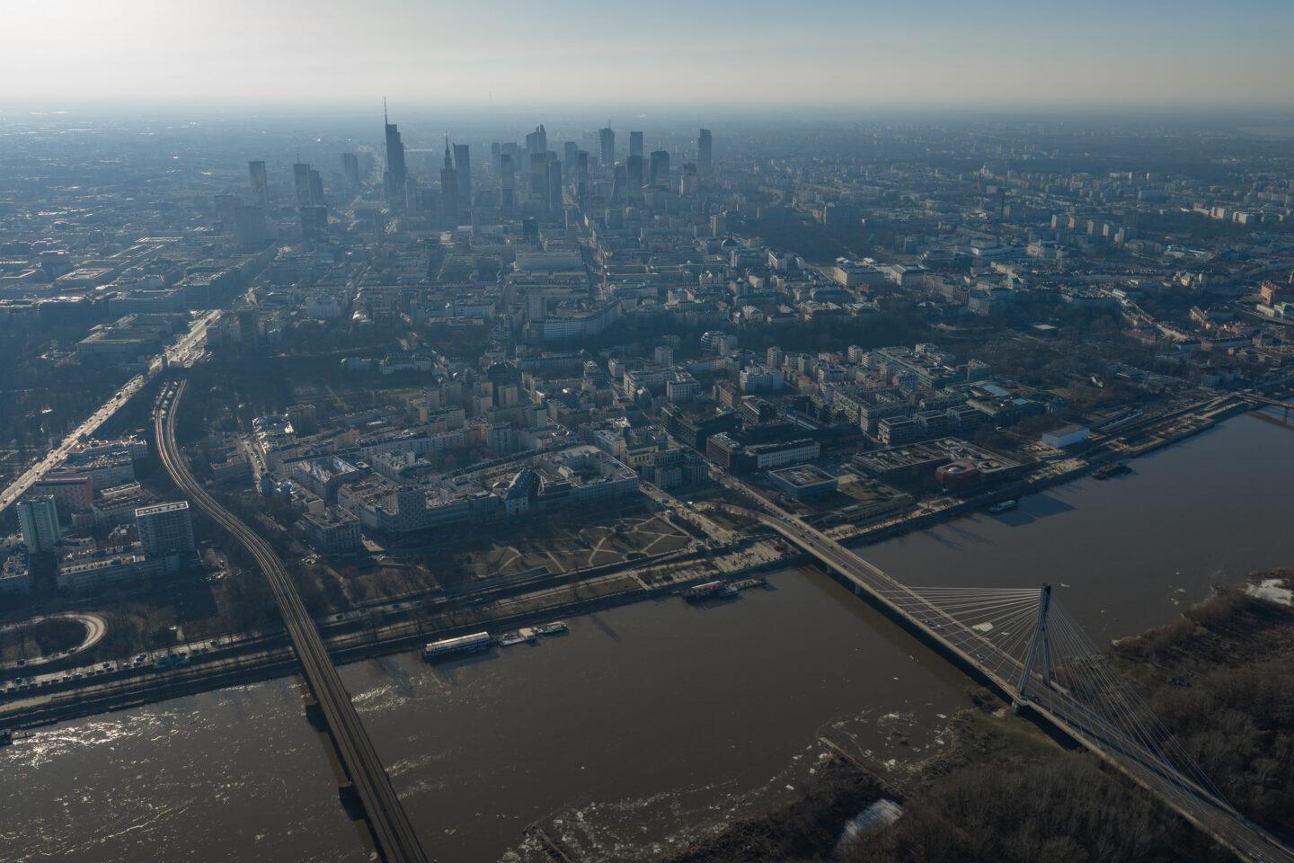 Warszawa z lotu ptaka
