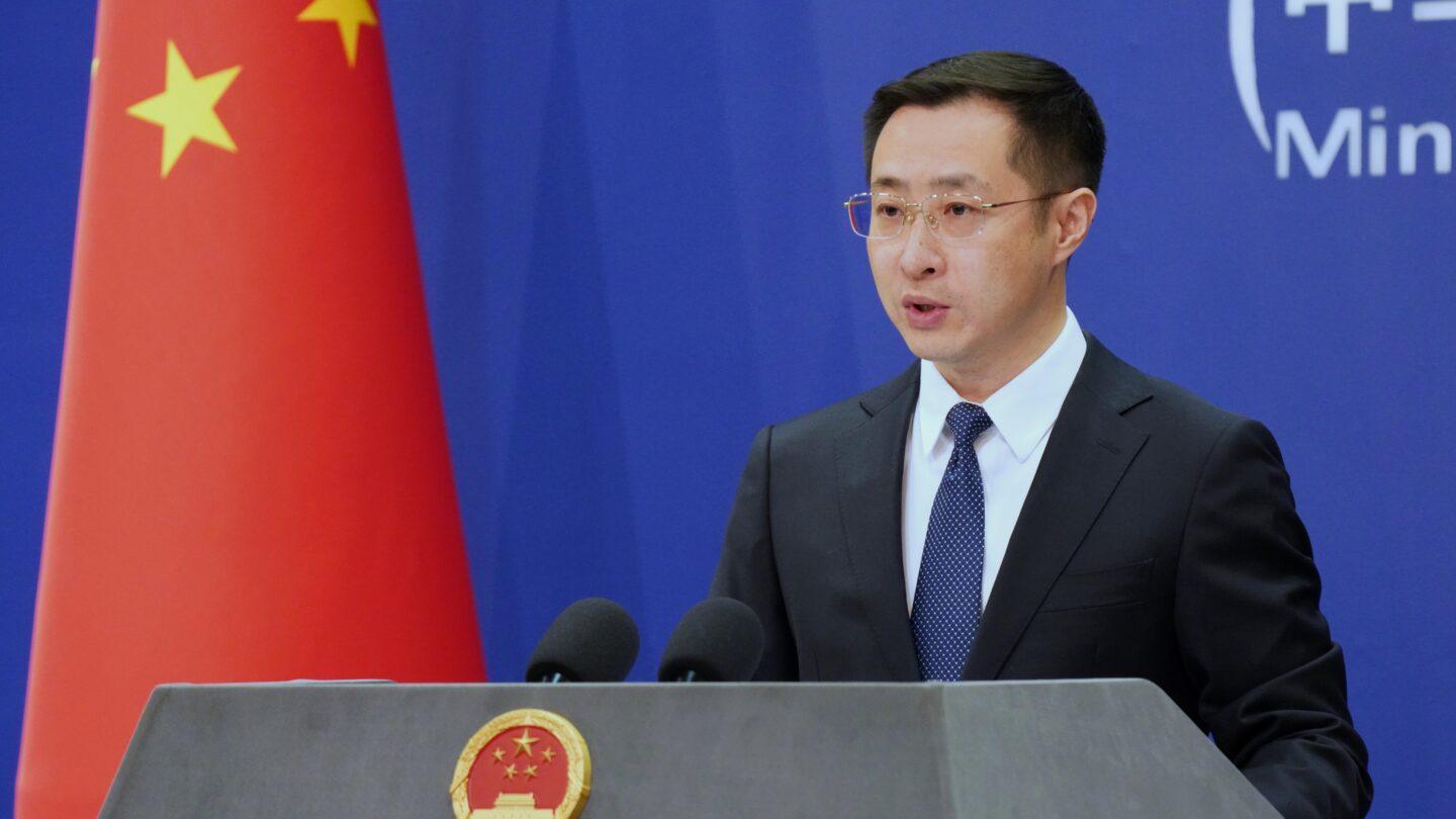 Minister spraw zagranicznych Chin Lin Jian. Fot. VCG/VCG via Getty Images