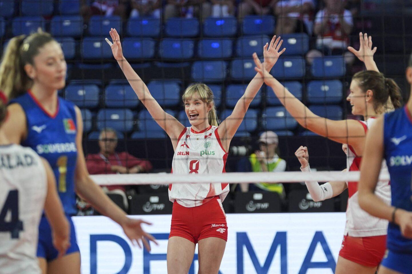 Julita Piasecka podczas meczu Polska - Portugalia