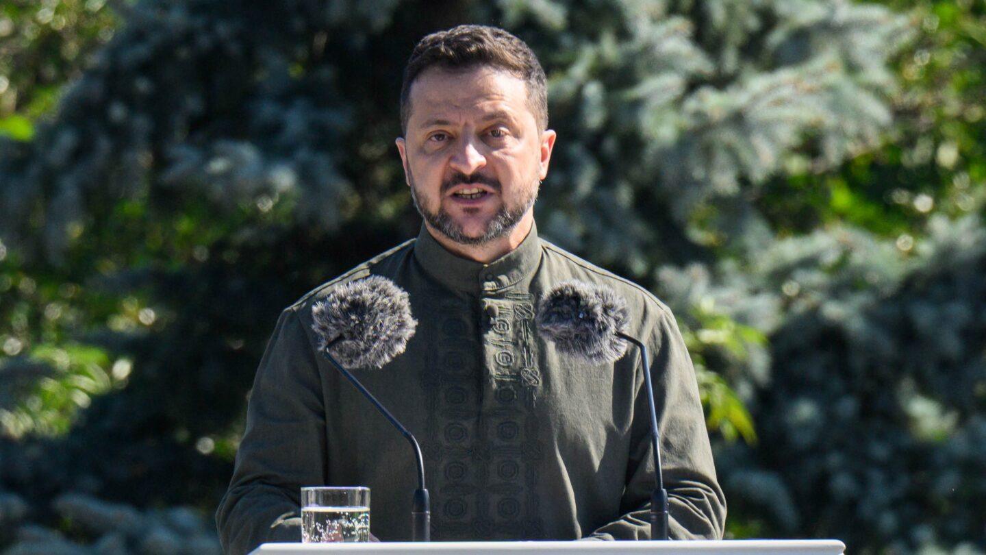 Prezydent Ukrainy Wołodymyr Zełeński. Fot. PAP/Vladyslav Musiienko