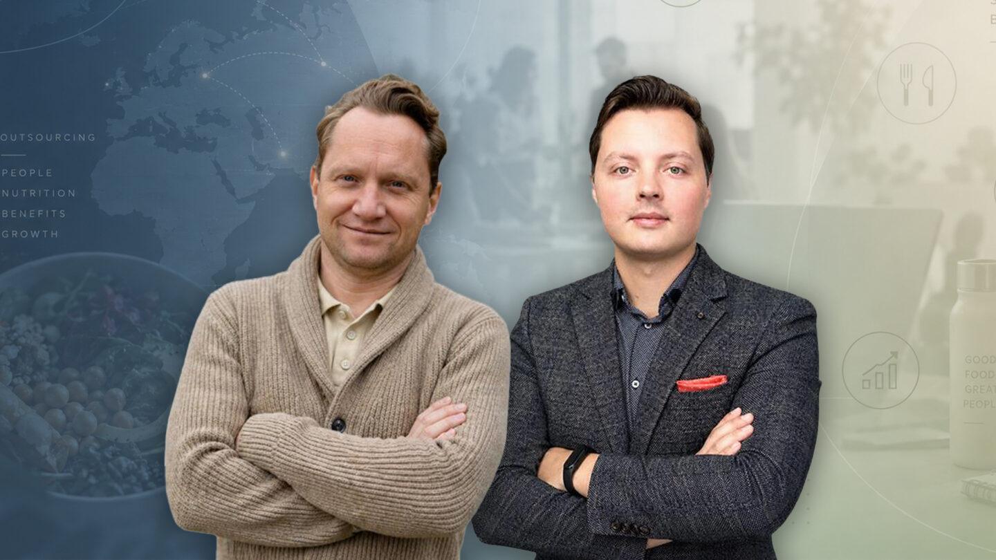 Tomasz Popów, CEO SmartLunch i Mateusz Tałpasz, założyciel SmartLunch planują międzynarodową ekspansję. Na razie rozwijają się w Czechach. Jak zaznaczają, kolejne kierunki ekspansji nie będą wybierane według tego, które kraje są najbliżej nas, tylko według tego, ile mogą dzięki nim osiągnąć/Fot. Getty Images i mat. prasowe SmartLunch, zdjęcie zmodyfikowano przy użyciu AI
