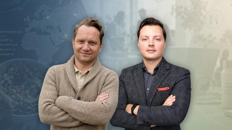 Tomasz Popów, CEO SmartLunch i Mateusz Tałpasz, założyciel SmartLunch planują międzynarodową ekspansję. Na razie rozwijają się w Czechach. Jak zaznaczają, kolejne kierunki ekspansji nie będą wybierane według tego, które kraje są najbliżej nas, tylko według tego, ile mogą dzięki nim osiągnąć/Fot. Getty Images i mat. prasowe SmartLunch, zdjęcie zmodyfikowano przy użyciu AI