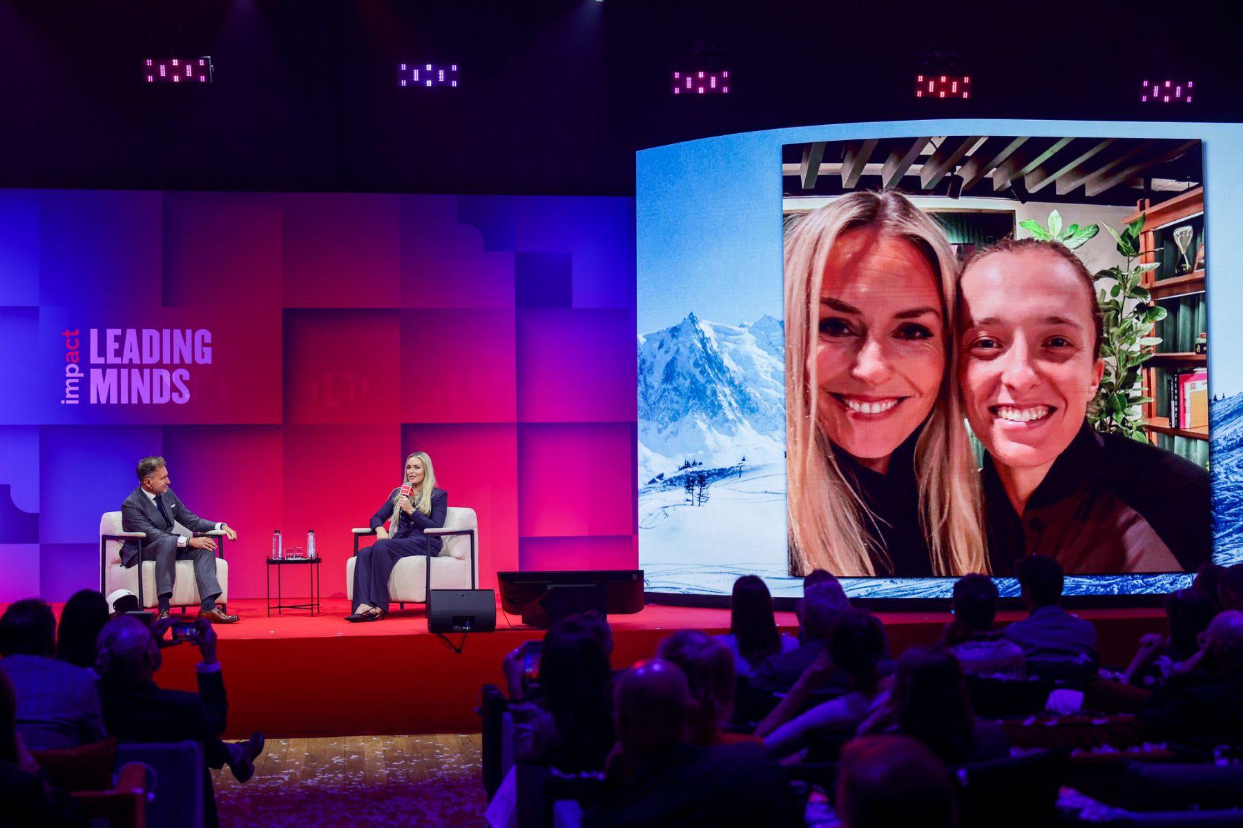 Lindsey Vonn w Warszawie na Kongresie Impact, a Iga Świątek na ekranie – łącząc się z Nowego Jorku.