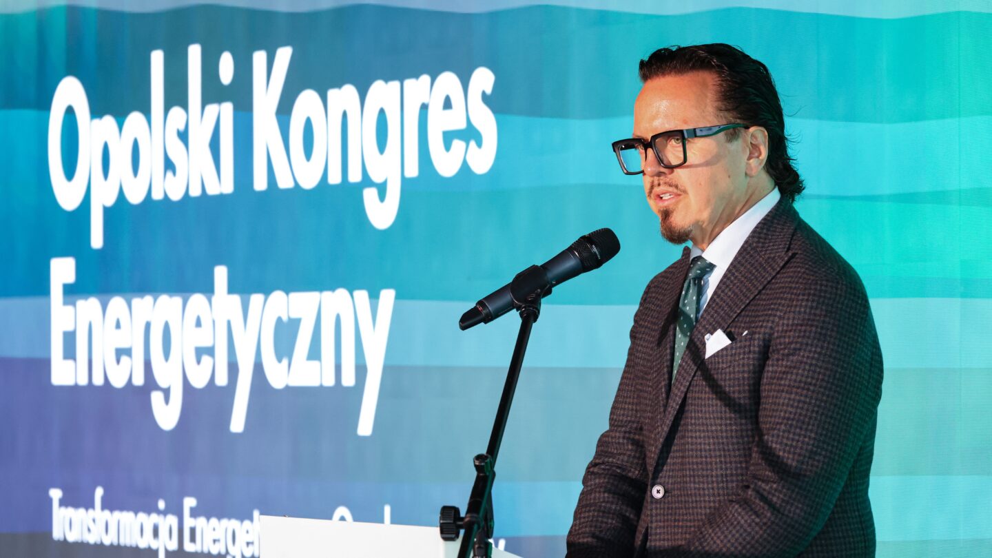 Minister aktywów państwowych Wojciech Balczun w trakcie Opolskiego Kongresu Energetycznego. Fot. PAP/Krzysztof Świderski
