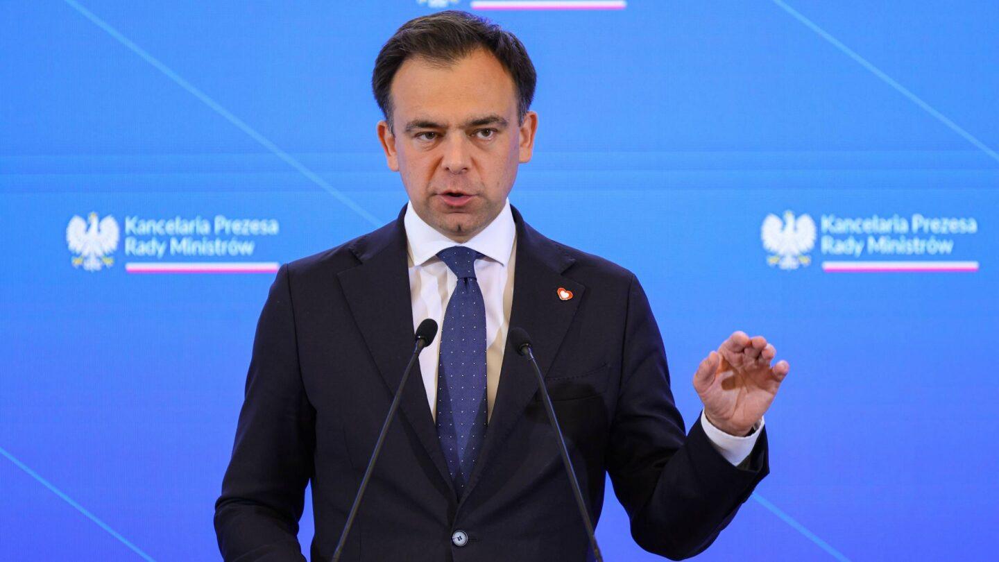 Minister finansów i gospodarki Andrzej Domański po posiedzeniu rządu