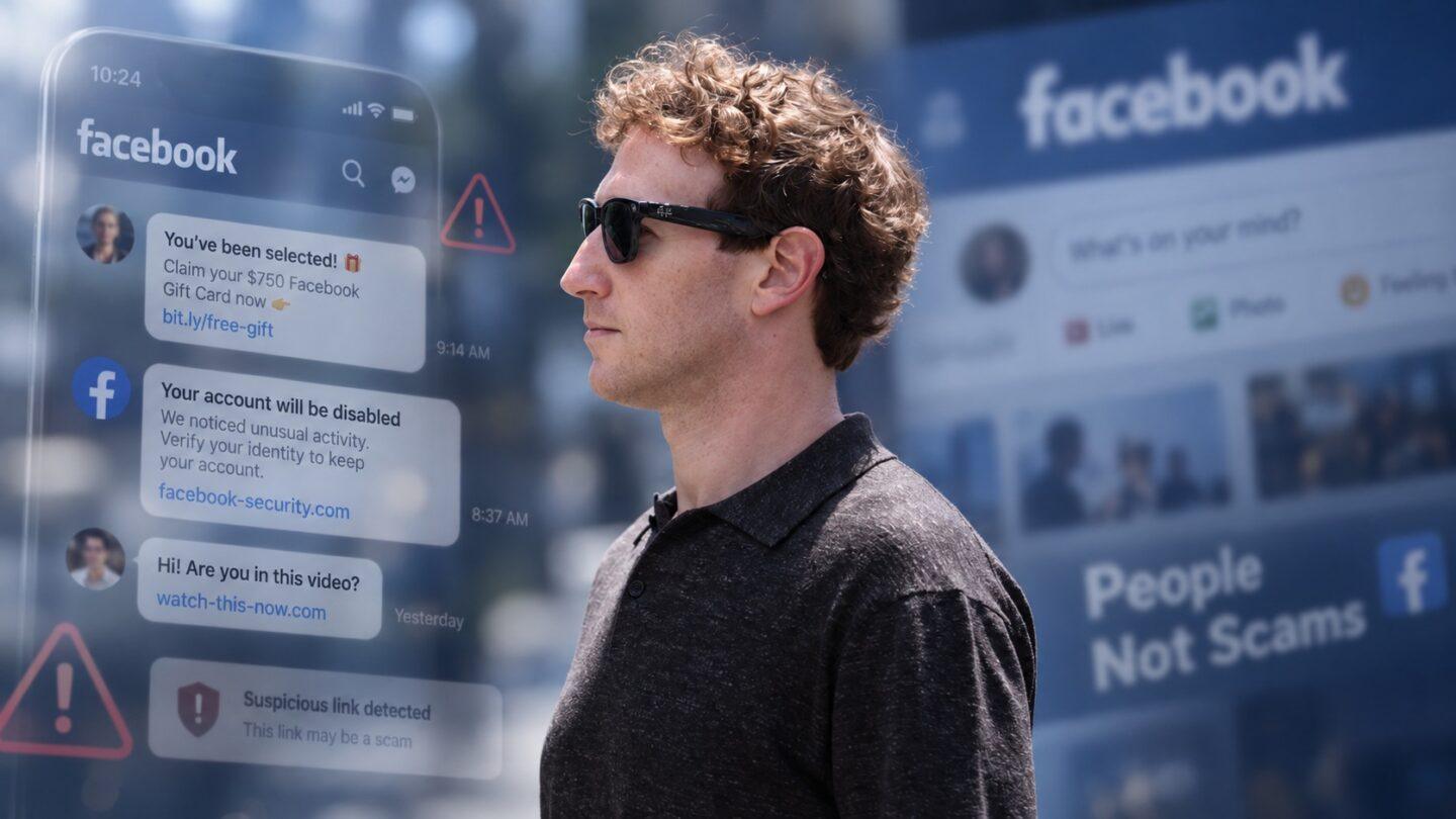 Mark Zuckerberg, szef Mety. Firma zarabia kilkanaście miliardów dolarów rocznie na reklamach scamowych