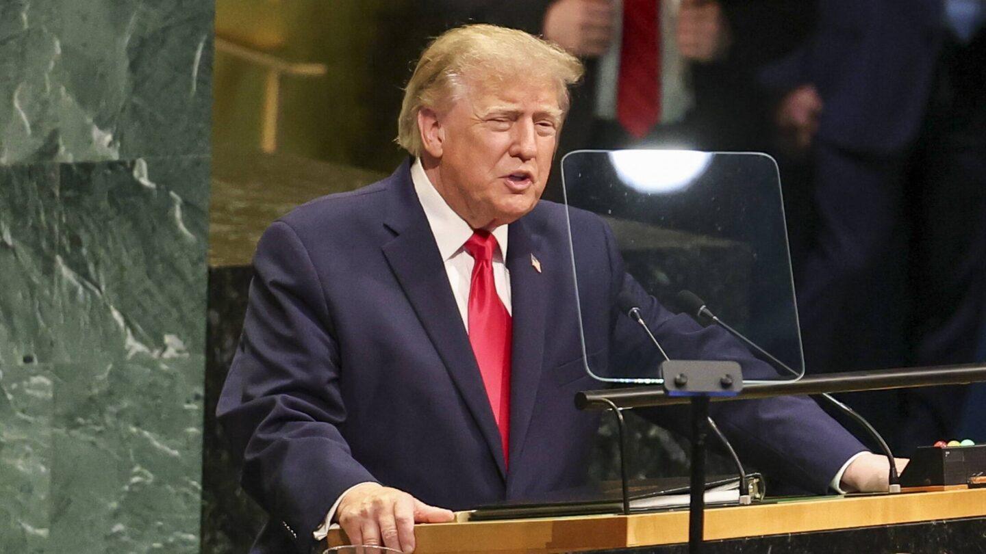 Prezydent USA podczas przemówienia w trakcie 81. sesji ONZ. Fot. EPA/SARAH YENESEL Dostawca: PAP/EPA.