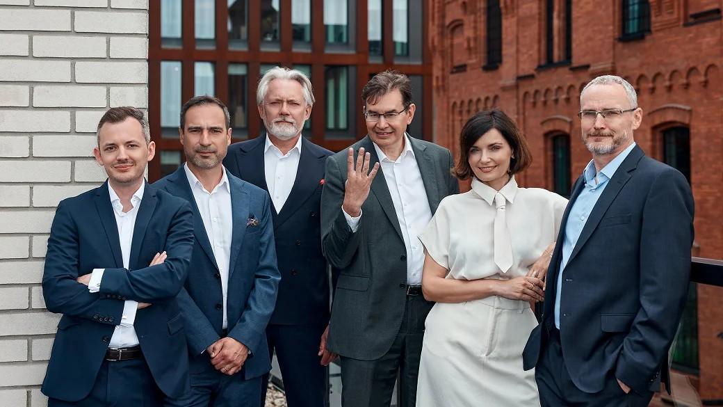 Od lewej: Mateusz Kacprzak – Partner, Marcin Konarski – Partner, Piotr Miller – Senior Partner, Tomasz Stamirowski – Managing Partner, Agnieszka Pakulska – Partner, Robert Więcławski – Senior Partner. Fot. mat. prasowe funduszu