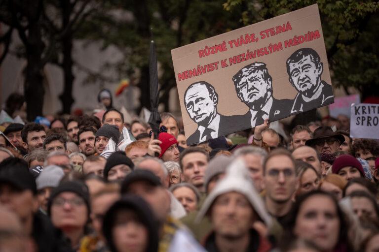 Antyrządowy protest w Pradze