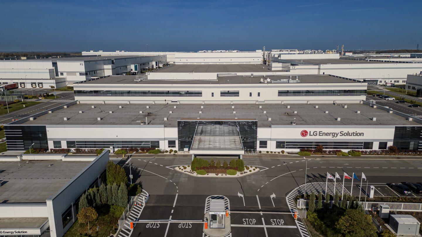 Zakłady LG Energy Solution Wrocław, zdjęcie lotnicze
