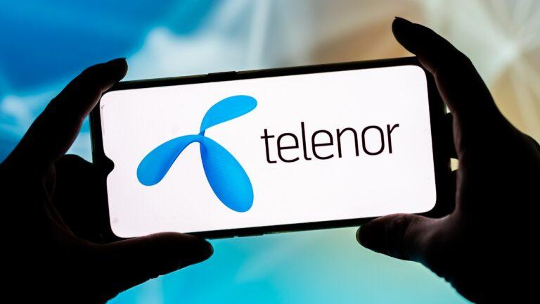 Logo Telenor. Fot. Illustration by Mateusz Slodkowski/SOPA Images/LightRocket via Getty Images