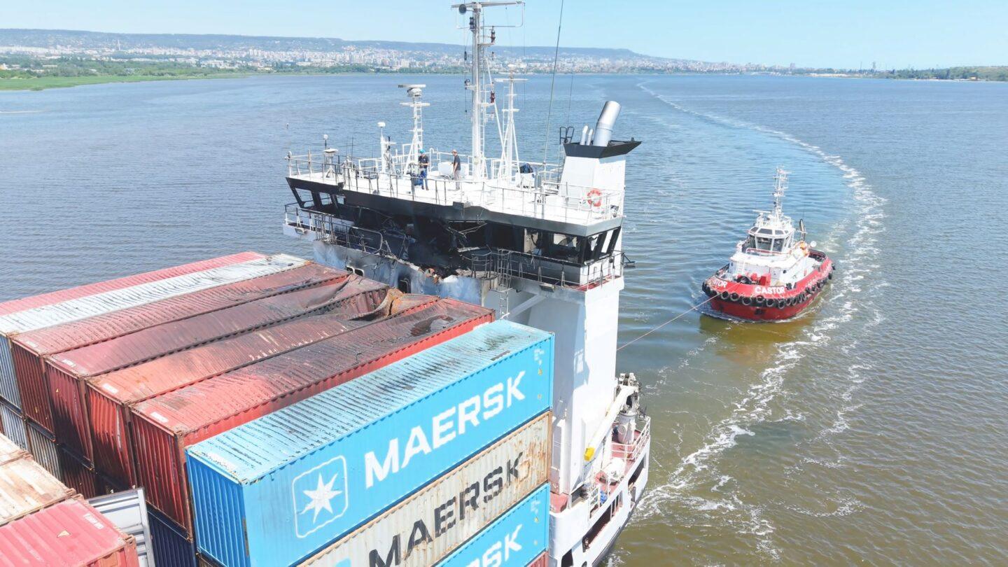 Statek cargo na Morzu Czarnym w pobliżu Bułgarii