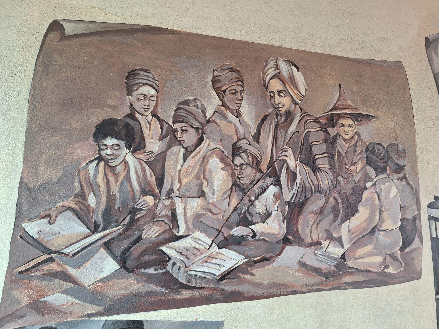 RPA. Mural przedstawiający ludność sprowadzaną do Kapsztadu w zcasach niewolnictwa