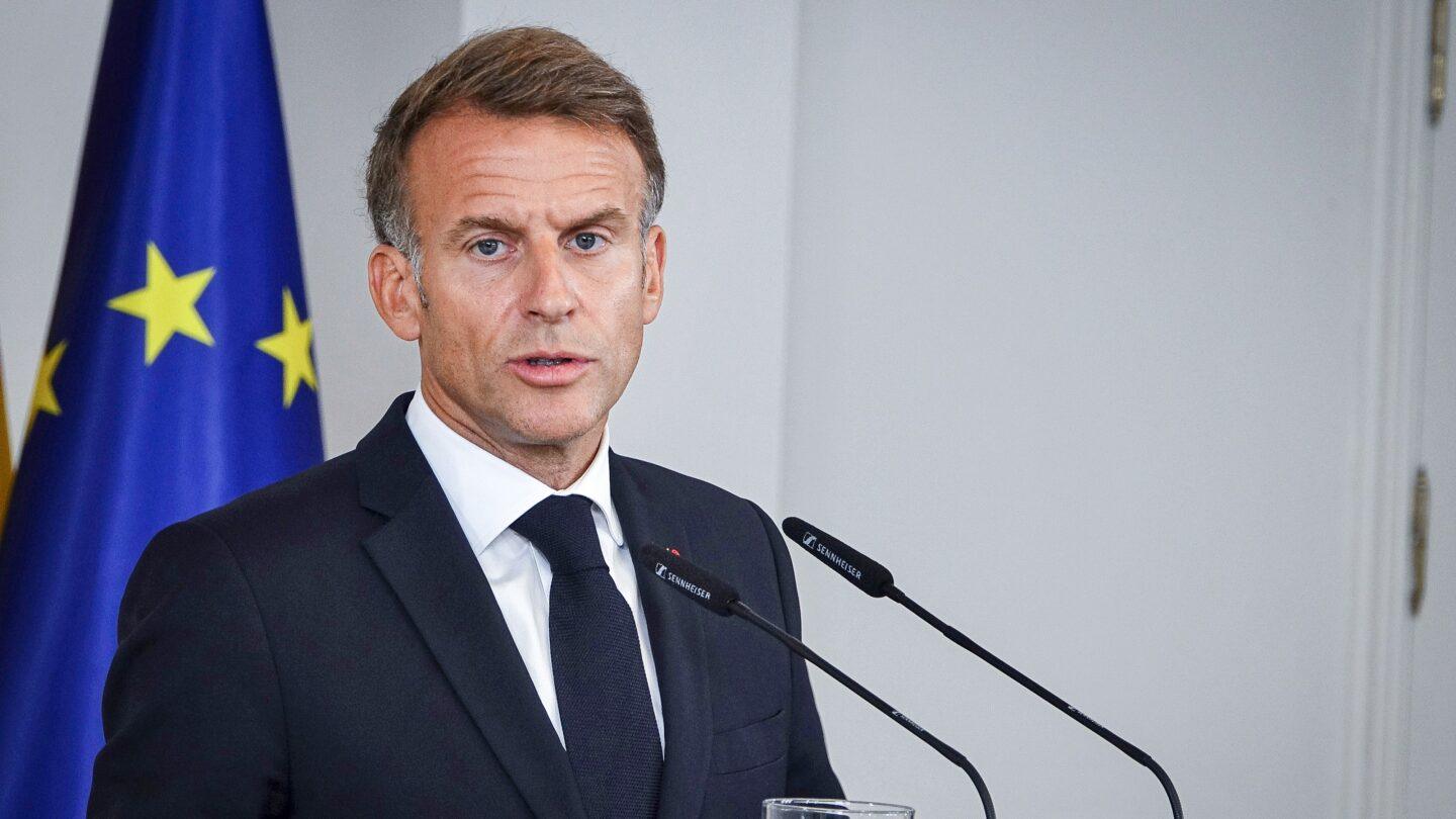 Prezydent Francji Emmanuel Macron. Fot. Pablo Cuadra/Getty Images