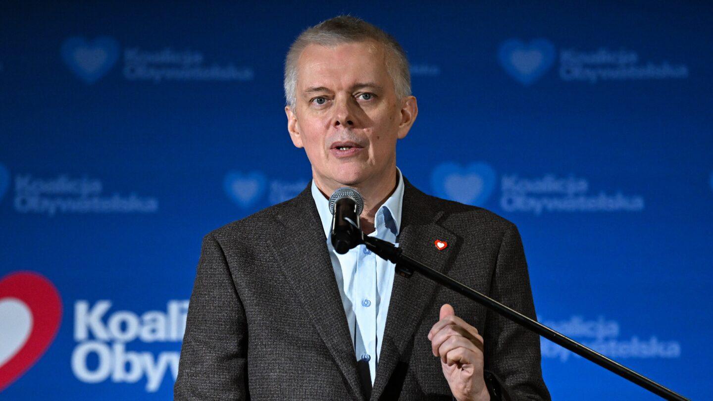 Minister - koordynator służb specjalnych Tomasz Siemoniak podczas uroczystych obchodów 25-lecia Koalicji Obywatelskiej na Podkarpaciu, 10.10.2026 r. Fot. PAP/Darek Delmanowicz