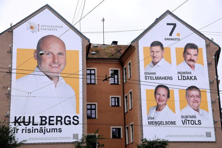 Banery wyborcze na Łotwie