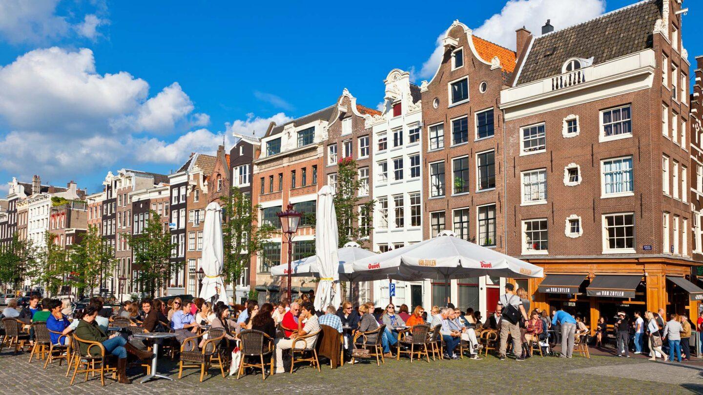 Widok na centrum Amsterdamu