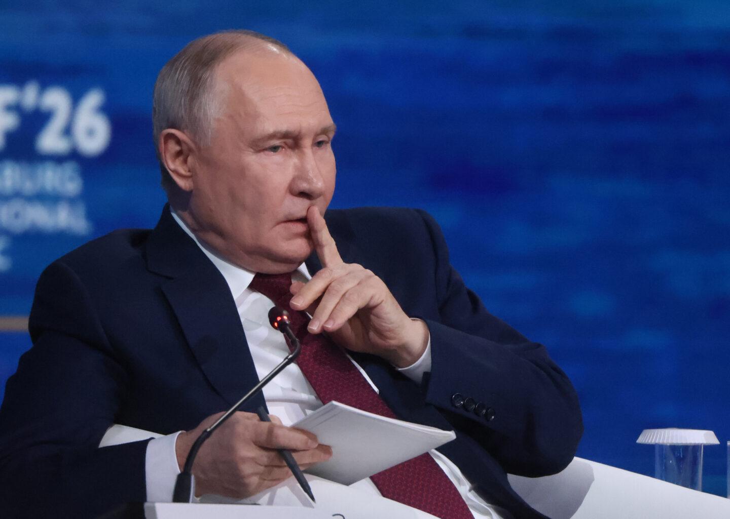Prezydent Rosji Władimir Putin podczas tegorocznego Międzynarodowego Forum Ekonomicznego w Petersburgu.