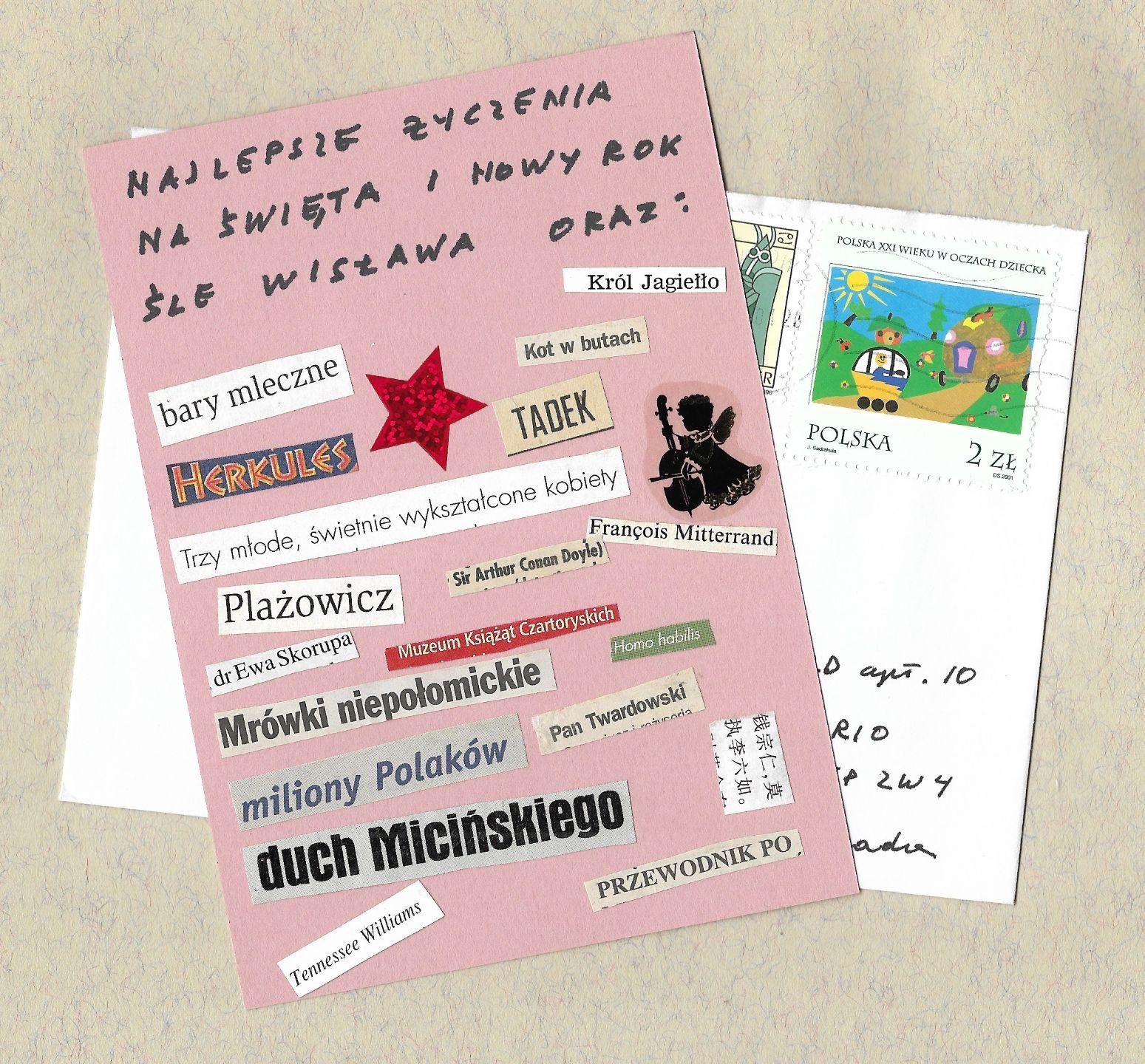 Wyklejanka Wisławy Szymborskiej. 
